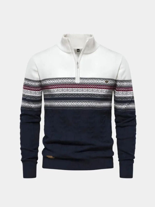 Maglione da uomo in maglia – Maglione casual in maglia con mezza zip per tutti i giorni