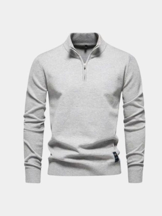 Maglione da uomo in maglia – Maglione in maglia a mezza zip casual per tutti i giorni